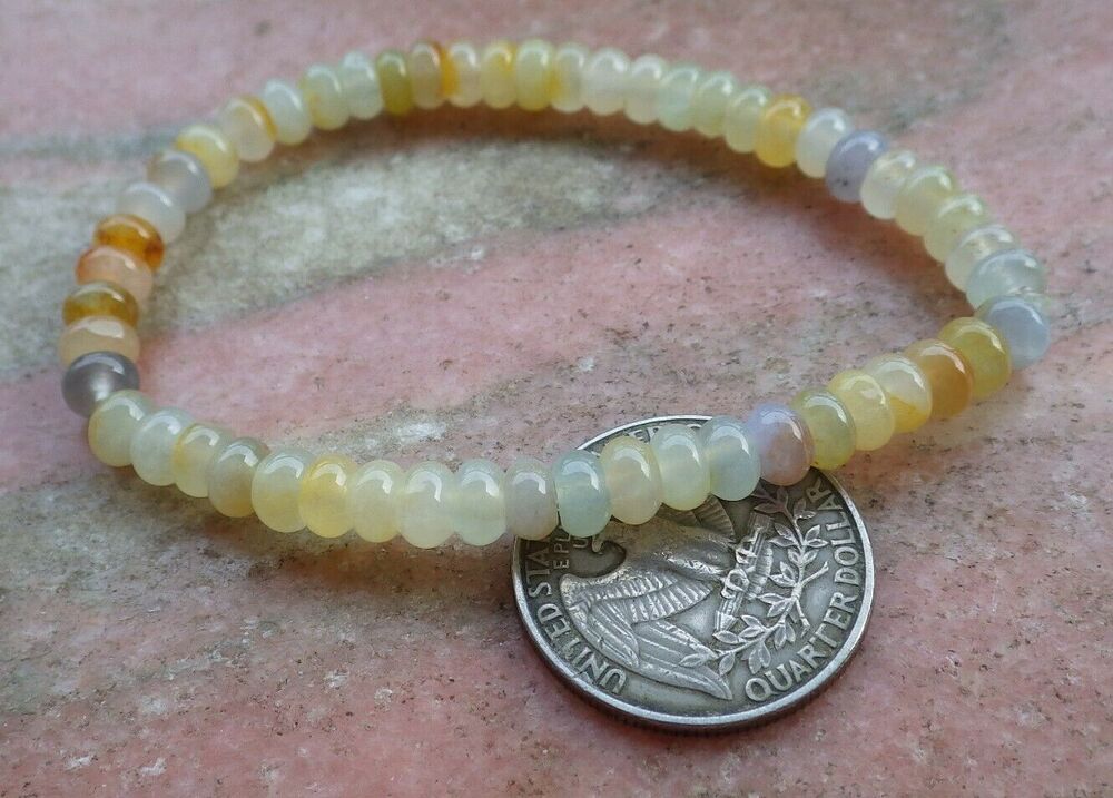 Certified 2 Color Natural A JADE Jadeite Beads Circle Bangle Bracelet 手链